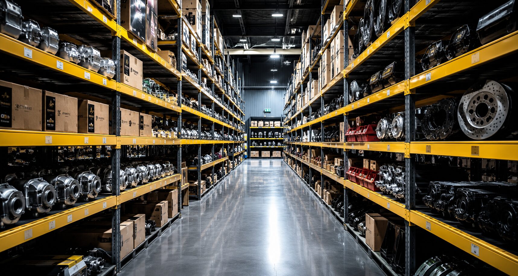 Sterling Logistics parts warehouse with fully stocked shelving